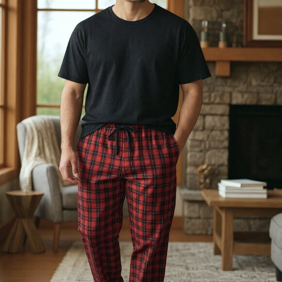 J C Penny Red Plaid Men's Pants 4XL - Picture 1 of 15